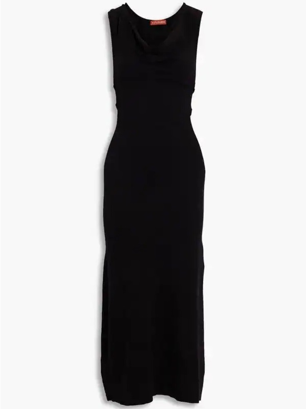 Altuzarra Black Sleeveless Midi Dress - Sleek Sculpted Silhouette